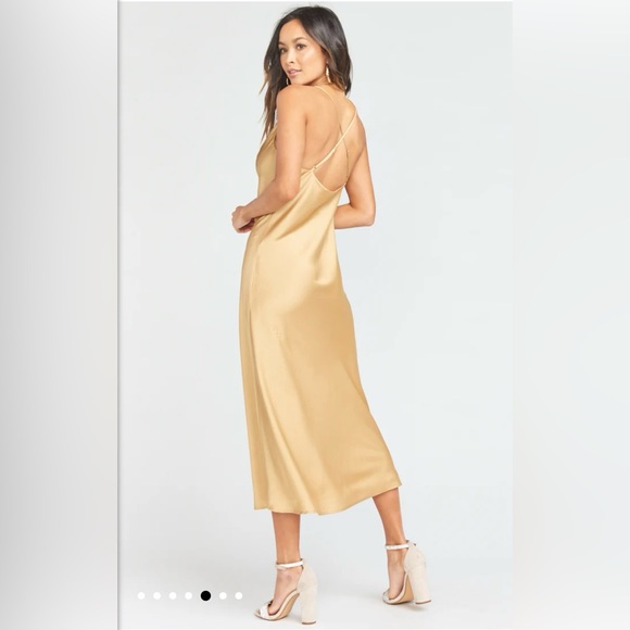 Show Me Your MuMu Dresses & Skirts - Show me Your Mumu Verona Cowl Dress - gold